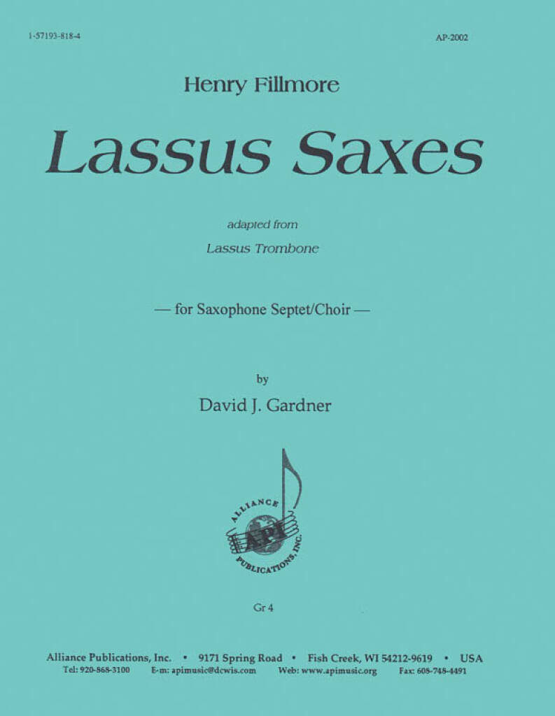 Lassus Saxes - Fillmore-gardner - Sax 7